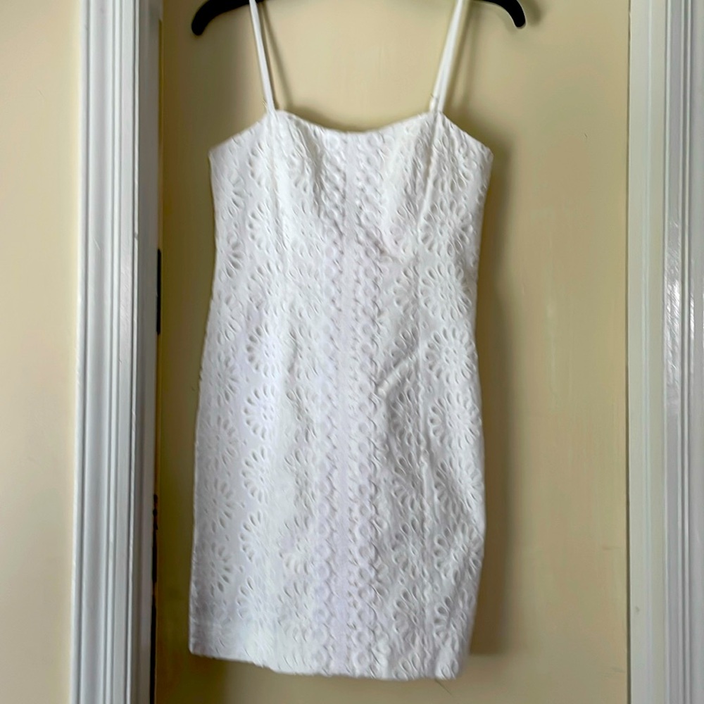 LILLY PULITZER White Crochet Mini Dress - Size 0 - Beautiful Condition!